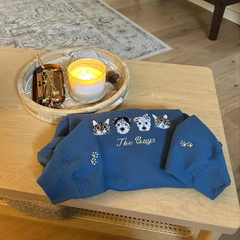 Custom Pet Portrait Shirt – Sweatshirt | Personalized Embroidered Gift for Pet Lovers