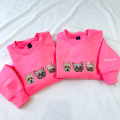 Custom Pet Portrait Shirt – Sweatshirt | Personalized Embroidered Gift for Pet Lovers