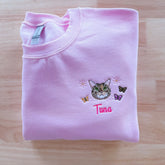 Custom Pet Portrait Sweatshirt | Personalized Embroidered Gift