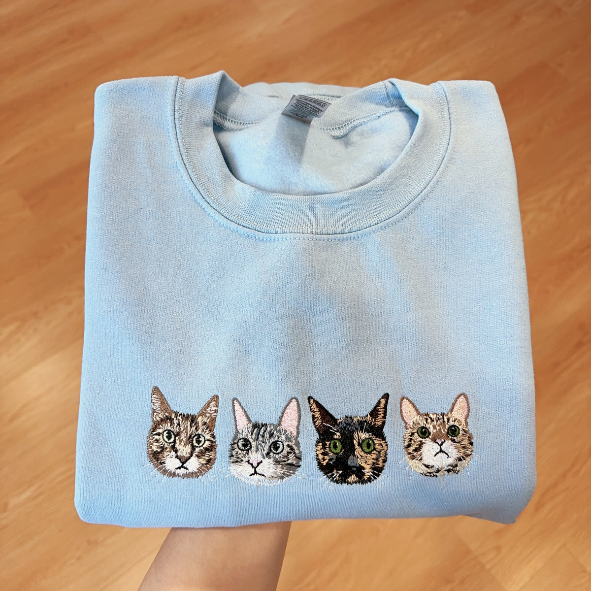 Custom Pet Portrait Sweatshirt | Personalized Embroidered Gift