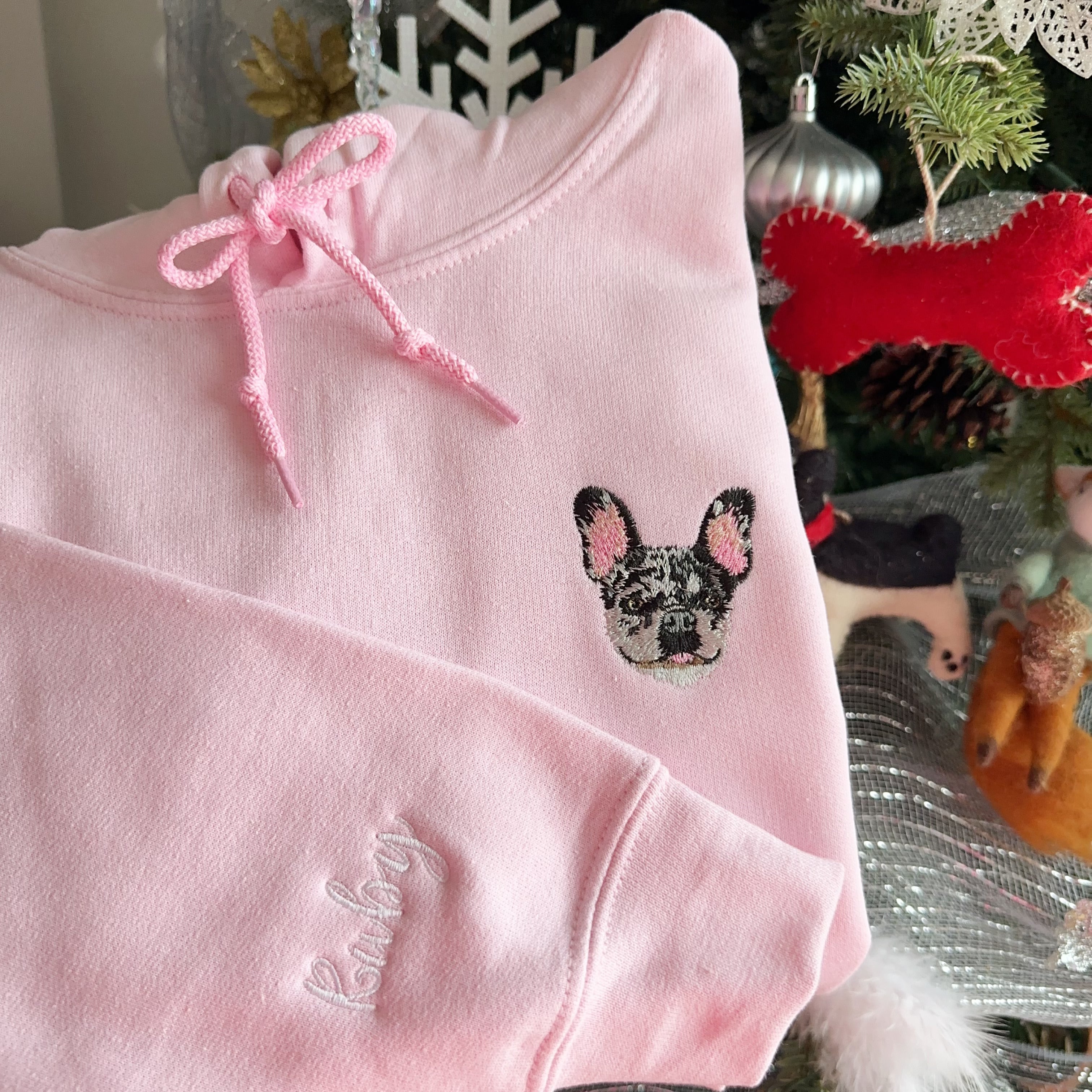 Custom Pet Portrait Sweatshirt | Personalized Embroidered Gift